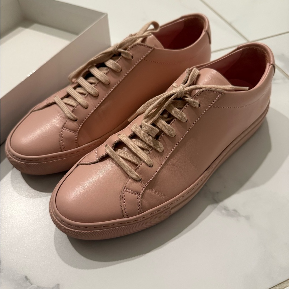 Women’s common projects original Achilles leather sneakers pink size 8